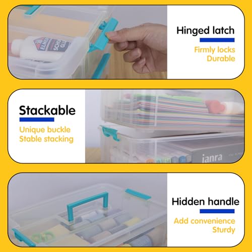 TERGOO 2 Layer Plastic Storage Containers with Lids, Multipurpose - Image 5