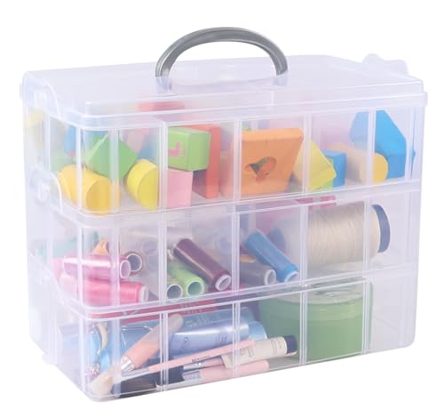 Plastic Storage Container Box with 30 Adjustable Compartments - Image 2