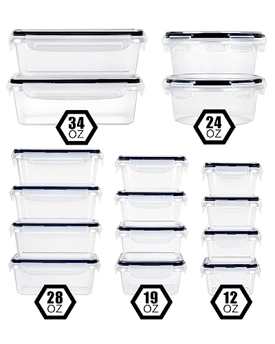 FOOYOO 32 Piece Food Storage Container with Lids (16 Containers + - Image 4