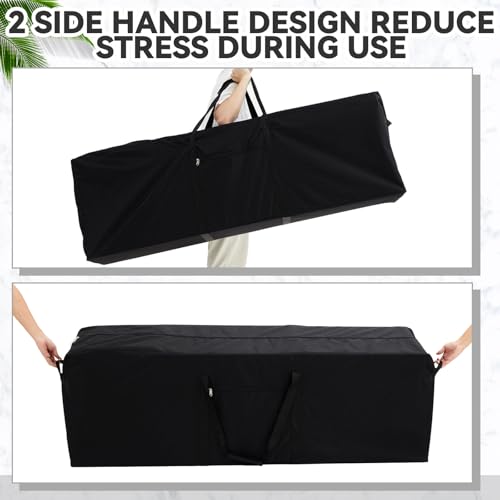 1 Pcs 60 x 17 x 20 Inch, 332 L Large Storage Duffle Bag Black - Image 7