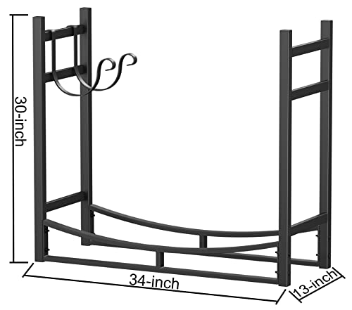 Fire Beauty Firewood Rack Log Holder Wood Storage with 4 - Image 4