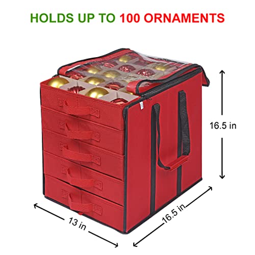 Christmas Ornament Storage Boxes with Dividers - 5 | Home Organization - Image 4