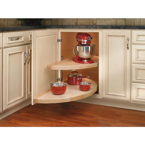 Rev-A-Shelf 32" Half-Moon Dual Tier Lazy Susan for Corner - Image 3