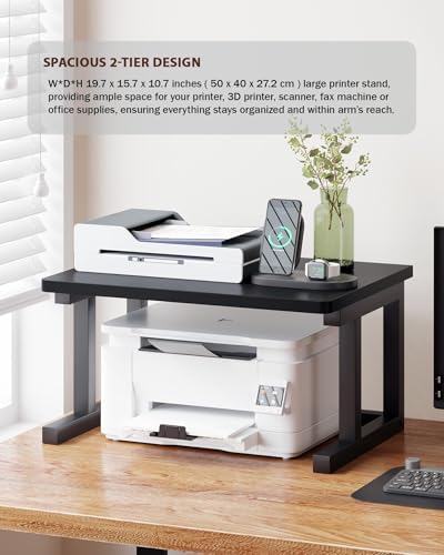 Desktop Printer Stand, 19.7″x 15.7″ 2-Tier Large Printer - Image 3