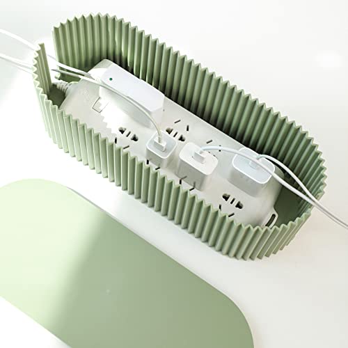 FABROK Cable Management Box, Cord Organizer Box, Small, Green - Image 6