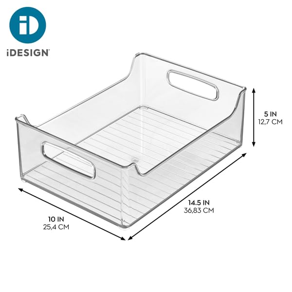 iDesign Stackable Clear Plastic Storage Bin, 4-Pack - Image 5