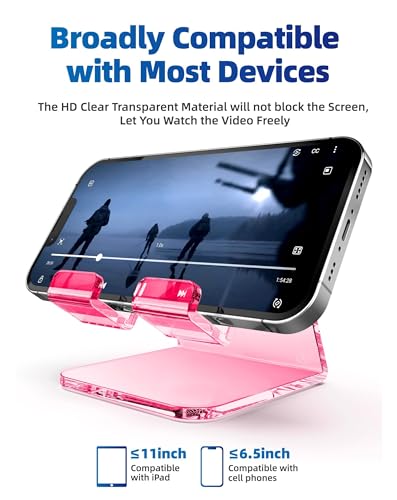 2 Pack Acrylic Phone Stand, Phone Holder for Office Desk - Image 4