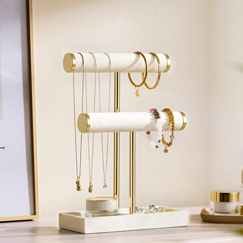 bussdis 2 Tier Bracelet Holder Display, Necklace Holder Organizer - Image 3