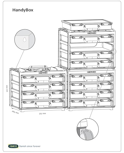 Raaco HandyBox Toolbox Storage & Carrying System | Home Organization - Image 3