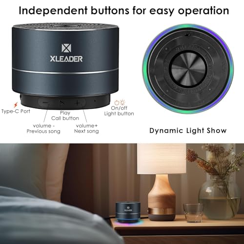 XLEADER Small Bluetooth Speaker, IPX6 Waterproof Shower Speaker - Image 5