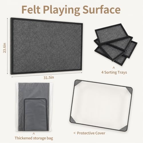 Puzzle Board for 1000 Pieces, 4 Sorting Trays & Protective Cover - Image 4