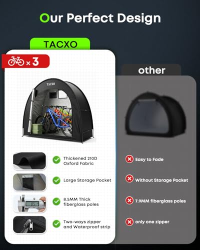 Bike Storage Shed Tent,Bike Cover Waterproof Outdoor - Image 5