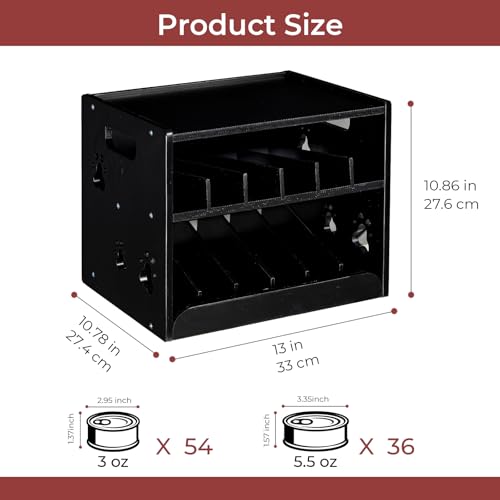 JALZ JALZ Bamboo Cat Food Can Dispenser 2-Tier Gravity Pet - Image 4