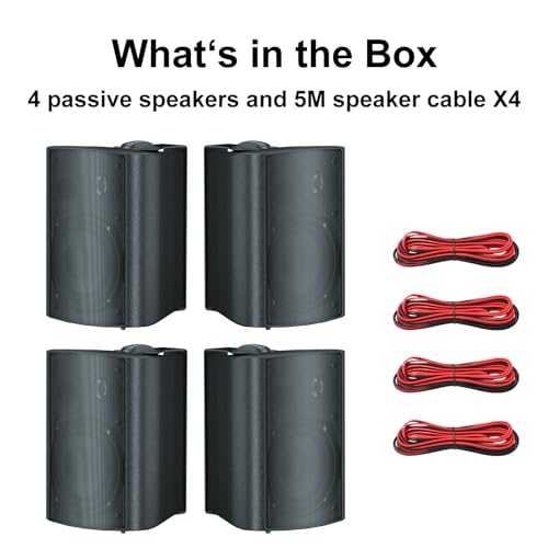 STUDIOFINIX 5.25 Inch 600W Passive Indoor Outdoor Speakers Wired - Image 6