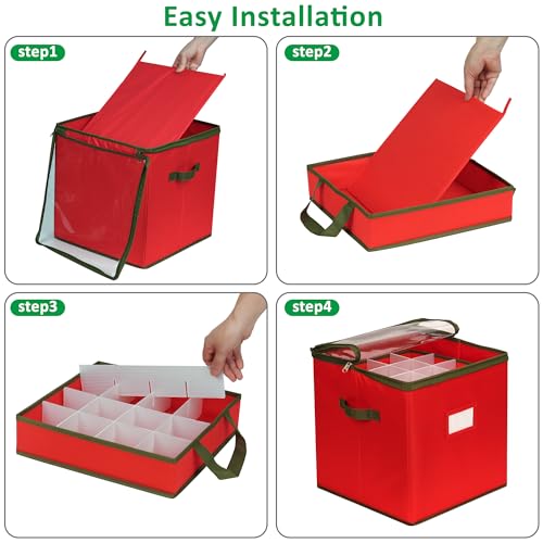 Christmas Ornament Storage Box, Clear Ornament Storage - Image 8