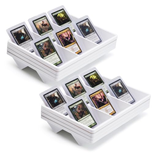 LUVCOSY 8 Pcs 6-cell Stackable Card Sorting Tray, Durable - Image 2