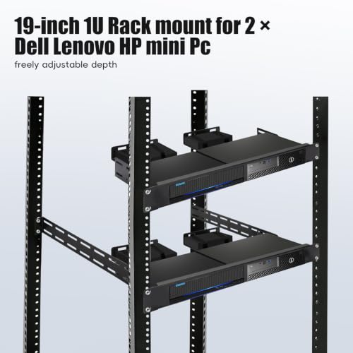 Mini PC Rack Mount for 2 Units，Heavy Duty 19" 1U Server Mounting - Image 6