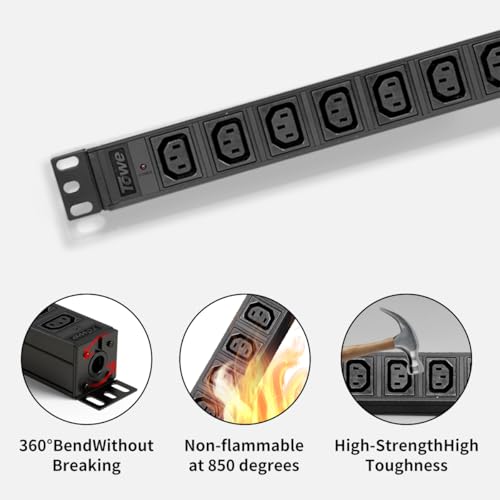 Power Strip，IEC C13 Metal 8 Outlet Wall Mount Heavy Duty - Image 8