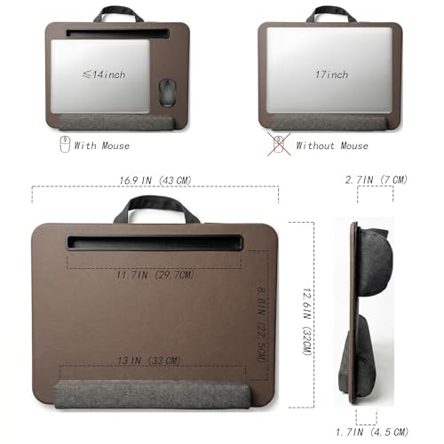 Portable Lap Laptop Desk with Pillow Cushion, Fits up to 15.6 - Image 3