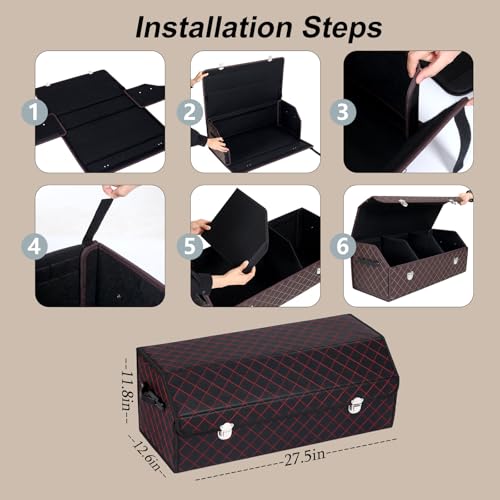 Trunk Organizer with Lid for Car Foldable Storage Box - Image 6