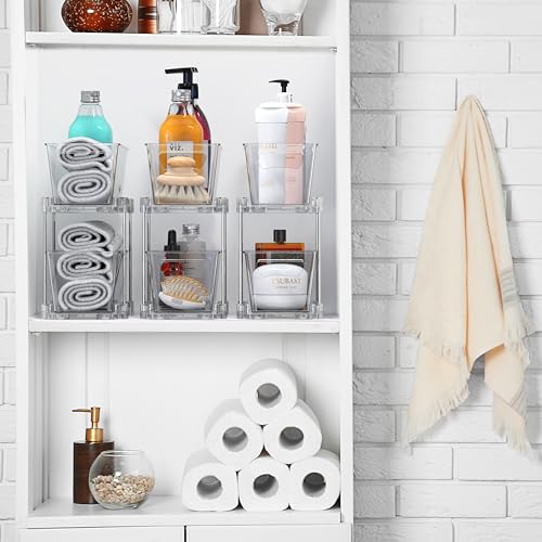 Simple Houseware 2 Tier Narrow Drawer Cabinet Pull-Out Organizer, Clear - Image 4