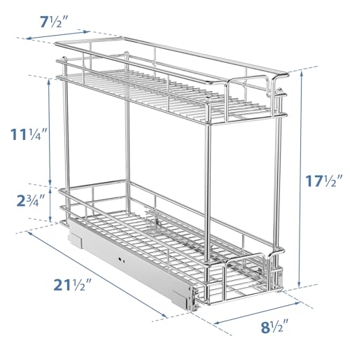 ROOMTEC Pull Out Cabinet Organizer for Narrow Cabinet (8.5" W X - Image 4
