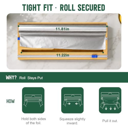 Storage Bag Organizer for Kitchen Drawer, 5-Slot, Bamboo - Image 7