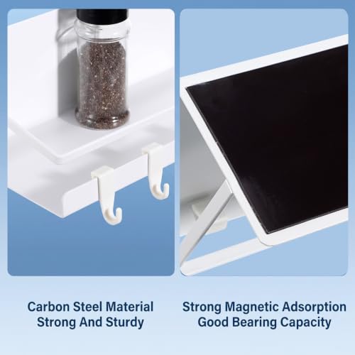 3 Pack Magnetic Spice Rack for Refrigerator, White Fridge - Image 4