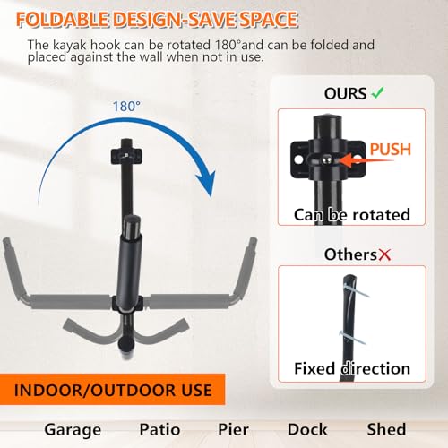 Kayak Storage Rack,Kayak Wall Mount - Image 5