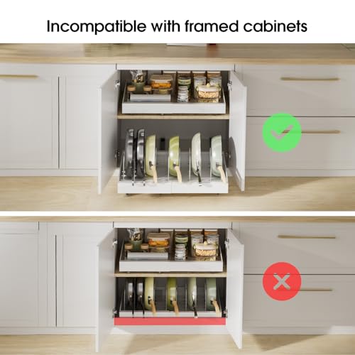 Delamu 16" Deep Pull Out Cabinet Organizer with 6 - Image 5