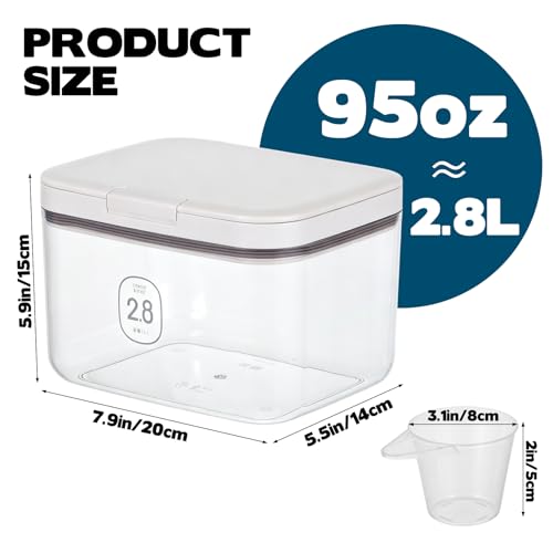 2.8L Laundry Detergent Dispenser with One-Press Lid - Image 3