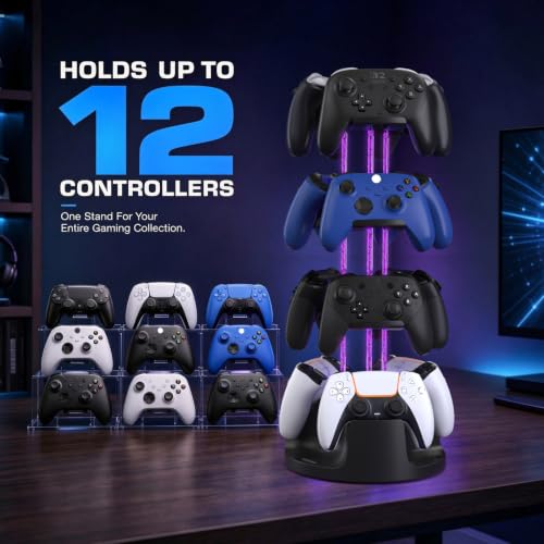 RGB Controller Holder Stand, 12 Controller Tower - Image 3