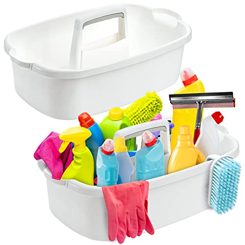 TOPZEA 2 Pack Cleaning Supplies Caddy, Large Plastic Cleaning - Image 2