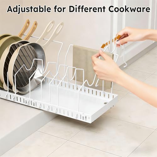 DTUQYX Pots and Pans Organizer Under Cabinet - 2 Pack Pull Out - Image 4