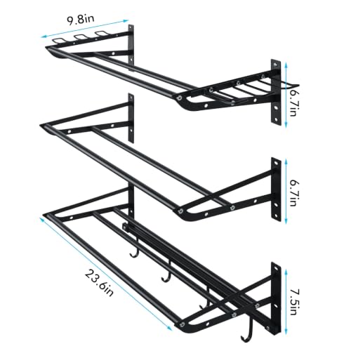 XCSOURCE Sports Equipment Organizer, 3-Tier Wall Mount - Image 3