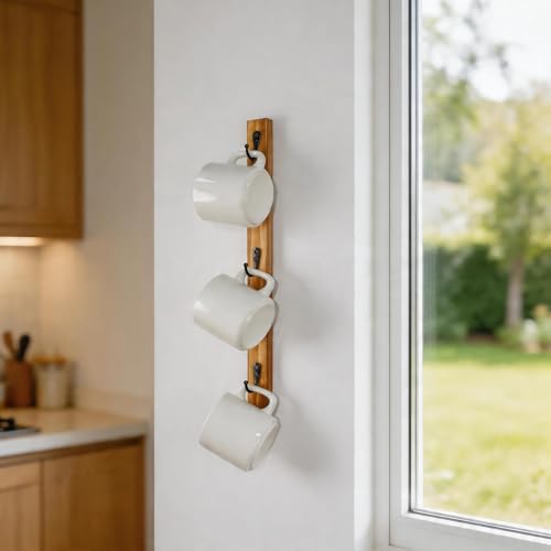 Yohsnor Wall Mounted Coffee Cup Rack - Stylish Space Saving Mug - Image 7