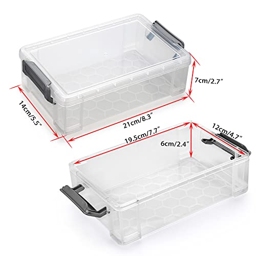 BTSKY 4 Pack Extra Large Plastic Pencil Box Stackable - Image 4