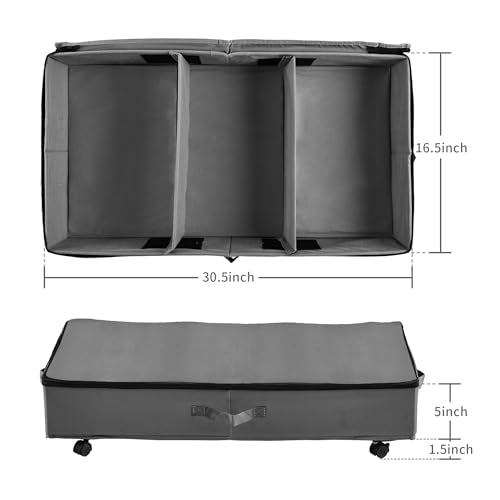 Frassie Under Bed Storage Containers with Wheels Under bed - Image 4