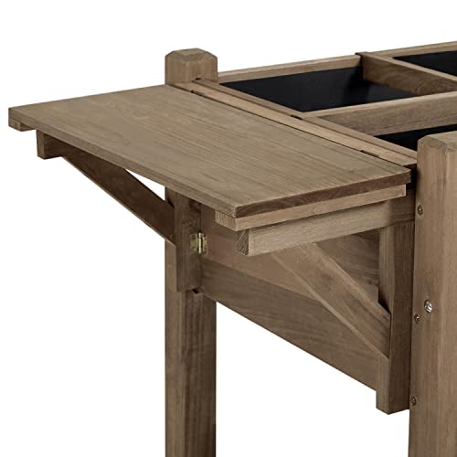 Yaheetech Herb Garden Planter Outdoor Wood Standing Garden - Image 7