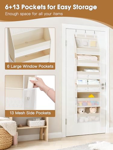 Criusia Over the Door Organizer, 6-Shelf Closet Hanging Storage - Image 6