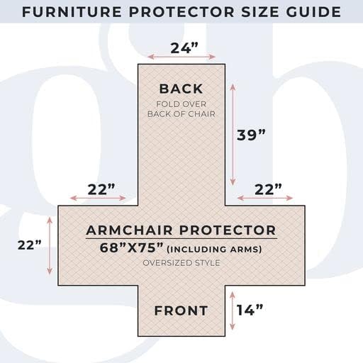 Great Bay Home Reversible Patchwork Chair Cover - Washable Slipcover Furniture Protector with Elastic Straps - Chair Cover for Dogs, Kids, and Pets - Box-Stitched Detail (Chair, Taupe)
