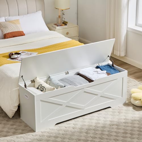 55.1" Storage Bench Extra Large,Blanket chest with 2 - Image 6