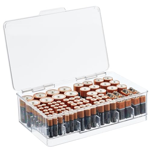 mDesign Plastic Large Stackable Divided Battery Storage - Image 8