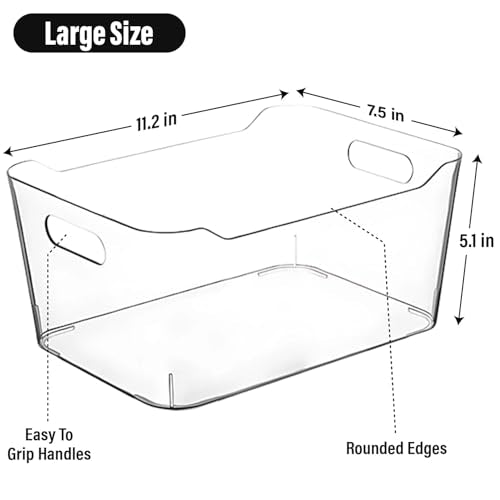Clear Plastic Storage Bins for Kitchen Organization | All Products - Image 3