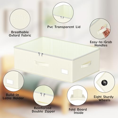 EE-RoomWorld Under Bed Storage with Wheels, 10 inches - Image 4