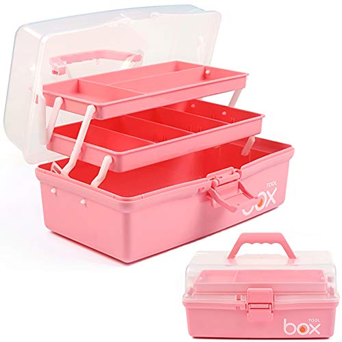 TERGOO 12in 3-Layer Plastic Craft Organizers and Storage - Image 2