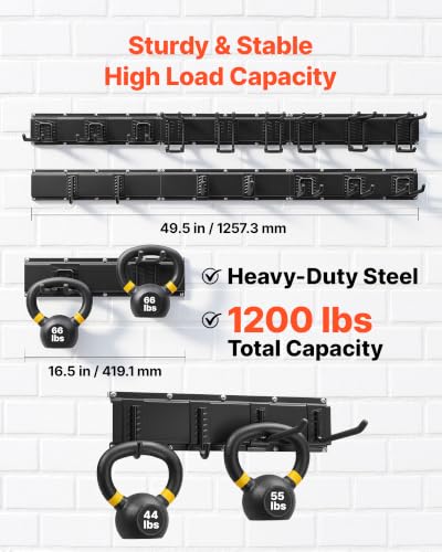 VEVOR Garage Tool Organizer 99 Inch 1200 lbs Wall Mount - Image 5
