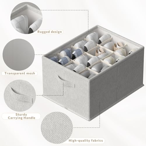 FHSQX 2 Pack Shoe Organizer for Closet,Foldable Shoe | All Products - Image 5