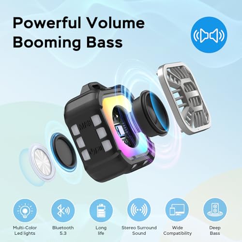 INSMY Shower Speaker IP67 Waterproof Bluetooth Speakers, Portable - Image 5