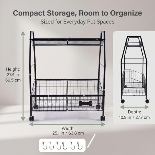 Pethiy Dog Toy Storage Rack, Metal Pet Supplies Organizer - Image 3
